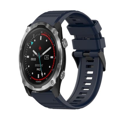 26mm Horizontal Texture Silicone Watch Band with Removal Tool, For Garmin Descent MK 2, For Garmin Descent MK 2i