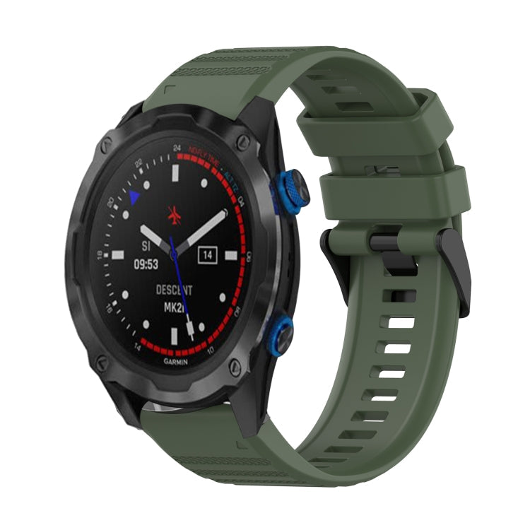 26mm Horizontal Texture Silicone Watch Band with Removal Tool, For Garmin Descent MK 2, For Garmin Descent MK 2i