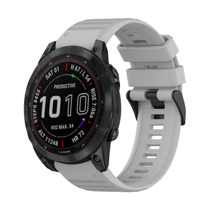 22mm Horizontal Texture Silicone Watch Band with Removal Tool, For Garmin Fenix 7, For Garmin Fenix 7 Solar, For Garmin Fenix 7 Sapphire Solar
