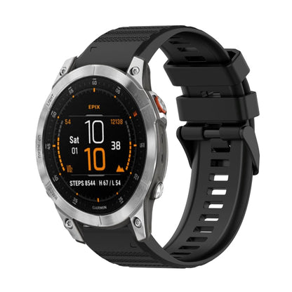 22mm Horizontal Texture Silicone Watch Band with Removal Tool, For Garmin Epix Gen 2, For Garmin Approach S62, For Garmin Fenix 6 GPS