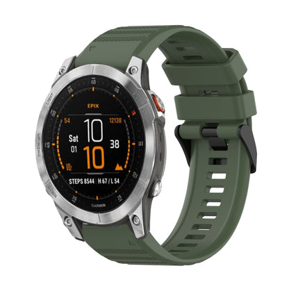 22mm Horizontal Texture Silicone Watch Band with Removal Tool, For Garmin Epix Gen 2, For Garmin Approach S62, For Garmin Fenix 6 GPS
