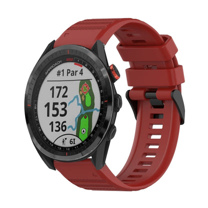 22mm Horizontal Texture Silicone Watch Band with Removal Tool, For Garmin Epix Gen 2, For Garmin Approach S62, For Garmin Fenix 6 GPS