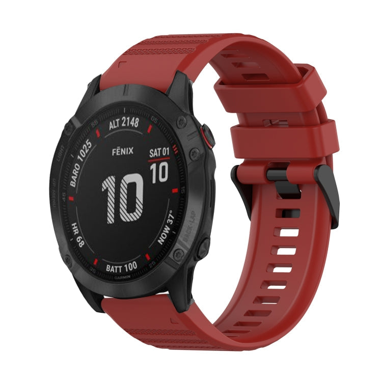 22mm Horizontal Texture Silicone Watch Band with Removal Tool, For Garmin Epix Gen 2, For Garmin Approach S62, For Garmin Fenix 6 GPS