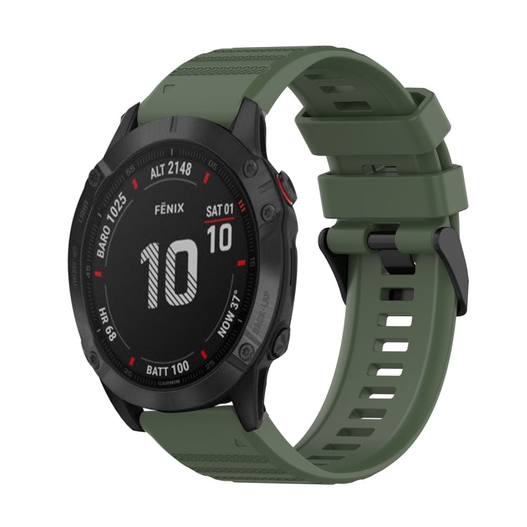22mm Horizontal Texture Silicone Watch Band with Removal Tool, For Garmin Fenix 6 Pro GPS, For Garmin Fenix 6 Sapphire GPS, For Garmin Fenix 5