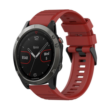 22mm Horizontal Texture Silicone Watch Band with Removal Tool, For Garmin Fenix 6 Pro GPS, For Garmin Fenix 6 Sapphire GPS, For Garmin Fenix 5