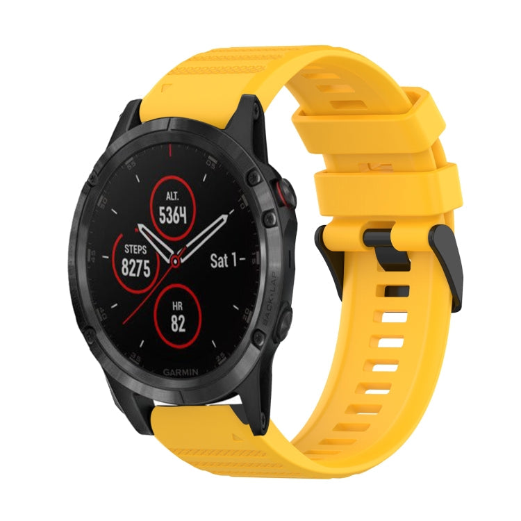 22mm Horizontal Texture Silicone Watch Band with Removal Tool, For Garmin Fenix 5 Plus, For Garmin Quatix 5, For Garmin Quatix 5 Sapphire