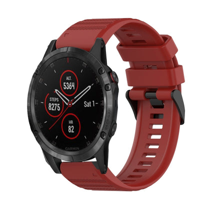 22mm Horizontal Texture Silicone Watch Band with Removal Tool, For Garmin Fenix 5 Plus, For Garmin Quatix 5, For Garmin Quatix 5 Sapphire