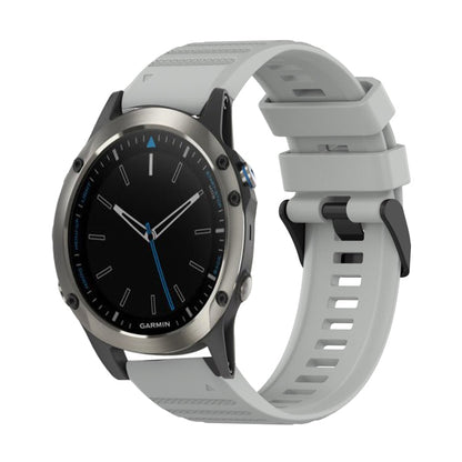 22mm Horizontal Texture Silicone Watch Band with Removal Tool, For Garmin Fenix 5 Plus, For Garmin Quatix 5, For Garmin Quatix 5 Sapphire