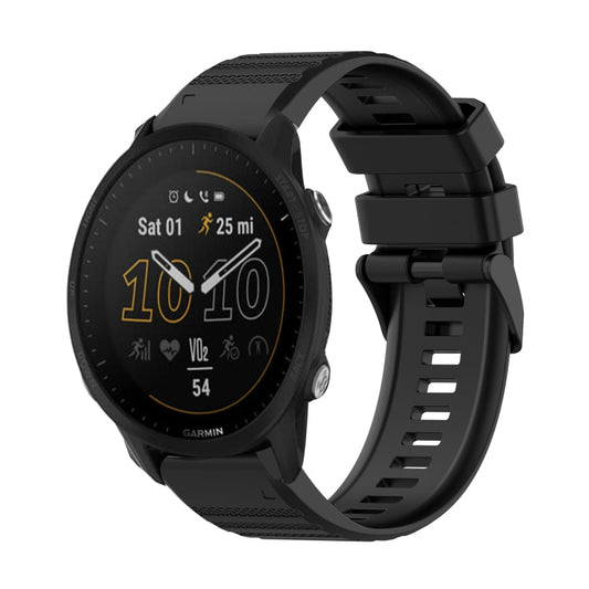 22mm Horizontal Texture Silicone Watch Band with Removal Tool, For Garmin Forerunner 955, For Garmin Forerunner 945, For Garmin Forerunner 935