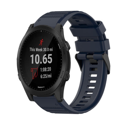 22mm Horizontal Texture Silicone Watch Band with Removal Tool, For Garmin Forerunner 955, For Garmin Forerunner 945, For Garmin Forerunner 935
