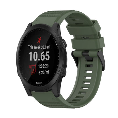 22mm Horizontal Texture Silicone Watch Band with Removal Tool, For Garmin Forerunner 955, For Garmin Forerunner 945, For Garmin Forerunner 935