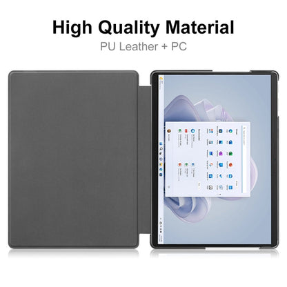 For Microsoft Surface Pro 9 JUNSUNMAY Custer Solid Color 3-Fold Stand Leather Tablet Case
