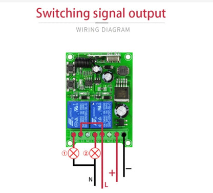 DC 12V 24V 48V Universal Electric Door RF Wireless Remote Control Relay Receiver Set