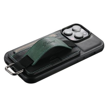 Suteni H13 Card Wallet Wrist Strap Holder PU Phone Case, For iPhone 11 Pro, For iPhone 11, For iPhone 11 Pro Max, For iPhone 12 / 12 Pro, For iPhone 12 Pro Max, For iPhone 13, For iPhone 13 Pro, For iPhone 13 Pro Max