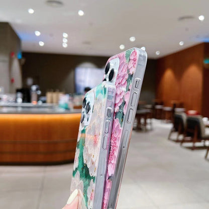 Gold Foil Oil Painting Epoxy TPU Phone Case, For iPhone 12 Pro Max, For iPhone 12 Pro, For iPhone 12, For iPhone 12 mini
