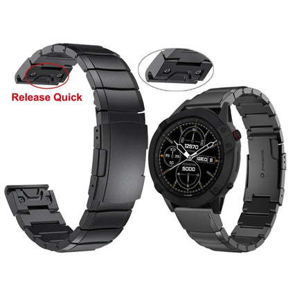 22mm Tortoise Shell Stainless Steel Watch Band, For Garmin Fenix 7, For Garmin Fenix 7 Solar, For Garmin Fenix 7 Sapphire Solar, For Garmin EPIX Gen 2, For Garmin Approach S62, For Garmin Fenix 6 GPS, For Garmin Fenix 6 Pro GPS                         ...