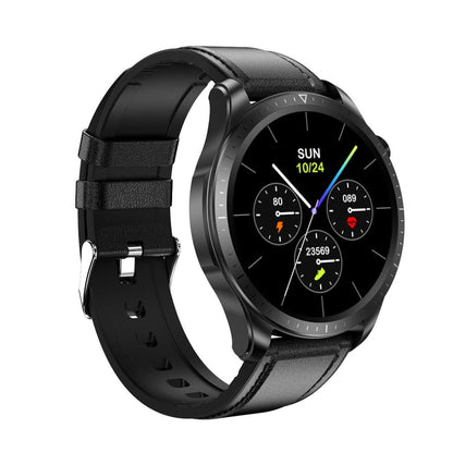 E420 1.39 inch Color Screen Smart Watch,Leather Watchband,Support Heart Rate Monitoring / Blood Pressure Monitoring