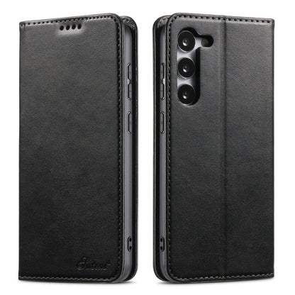 Suteni Calf Texture Horizontal Flip Leather Phone Case, For Samsung Galaxy S24 Ultra 5G, For Samsung Galaxy S24+ 5G, For Samsung Galaxy S24 5G, For Samsung Galaxy S23 Ultra 5G, For Samsung Galaxy S23+ 5G, For Samsung Galaxy S23 5G