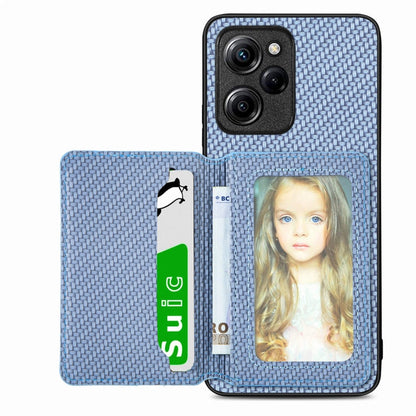 Carbon Fiber Magnetic Card Wallet Bag Phone Case, For Xiaomi Poco X4 Pro 5G, For Xiaomi Poco X5 Pro 5G, For Samsung Galaxy A22 5G, For Samsung Galaxy A32 5G