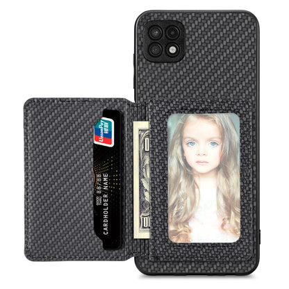 Carbon Fiber Magnetic Card Wallet Bag Phone Case, For Xiaomi Poco X4 Pro 5G, For Xiaomi Poco X5 Pro 5G, For Samsung Galaxy A22 5G, For Samsung Galaxy A32 5G