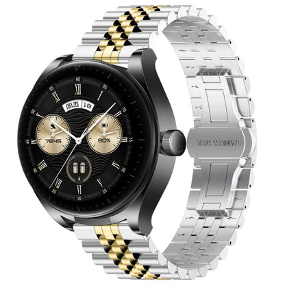 Five Bull Half Round Stainless Steel Watch Band + Strap Removal Tool, For Huawei Watch GT3 SE, For Huawei Watch Buds, For Huawei Watch3 Pro New