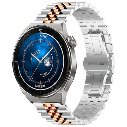 Five Bull Half Round Stainless Steel Watch Band + Strap Removal Tool, For Huawei Watch GT3 Pro 46mm, For Huawei Watch GT Runner, For Huawei Watch GT3 46mm
