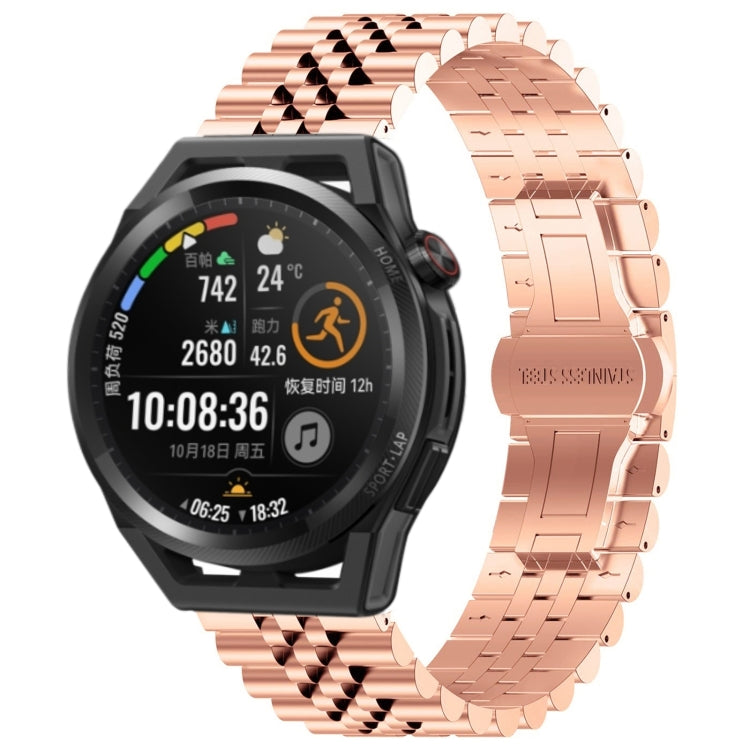 Five Bull Half Round Stainless Steel Watch Band + Strap Removal Tool, For Huawei Watch GT3 Pro 46mm, For Huawei Watch GT Runner, For Huawei Watch GT3 46mm