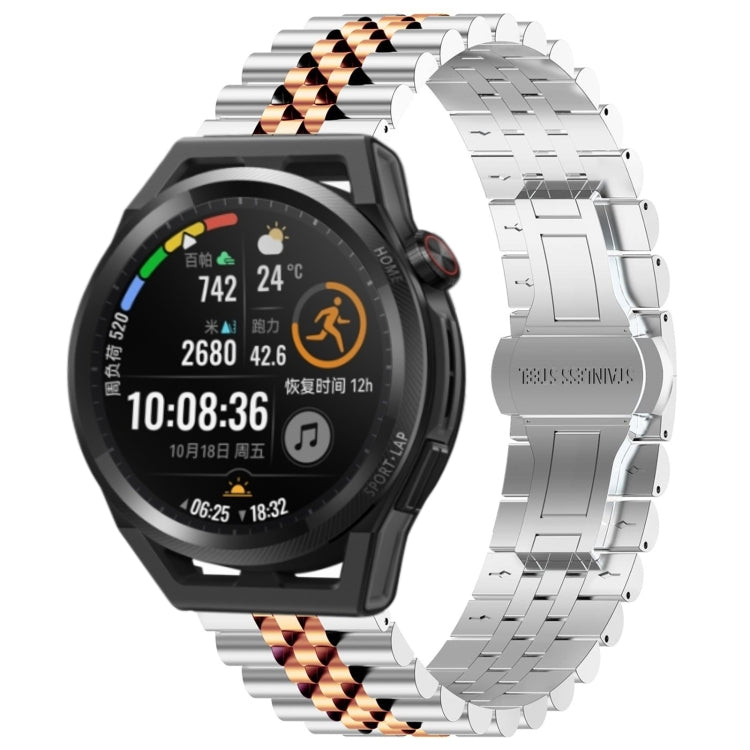 Five Bull Half Round Stainless Steel Watch Band + Strap Removal Tool, For Huawei Watch GT3 Pro 46mm, For Huawei Watch GT Runner, For Huawei Watch GT3 46mm