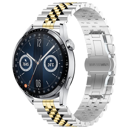 Five Bull Half Round Stainless Steel Watch Band + Strap Removal Tool, For Huawei Watch GT3 Pro 46mm, For Huawei Watch GT Runner, For Huawei Watch GT3 46mm