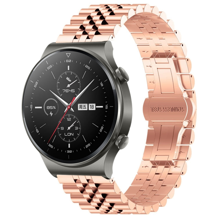 Five Bull Half Round Stainless Steel Watch Band + Strap Removal Tool, For Huawei Watch 3 / 3 Pro, For Huawei Watch GT2 Pro / GT 2e, For Huawei Watch GT 42mm/46mm / GT2 46mm