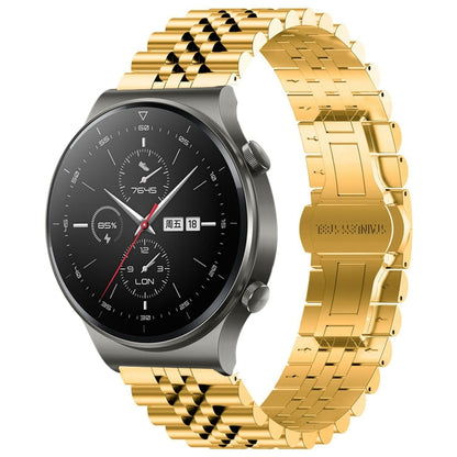 Five Bull Half Round Stainless Steel Watch Band + Strap Removal Tool, For Huawei Watch 3 / 3 Pro, For Huawei Watch GT2 Pro / GT 2e, For Huawei Watch GT 42mm/46mm / GT2 46mm