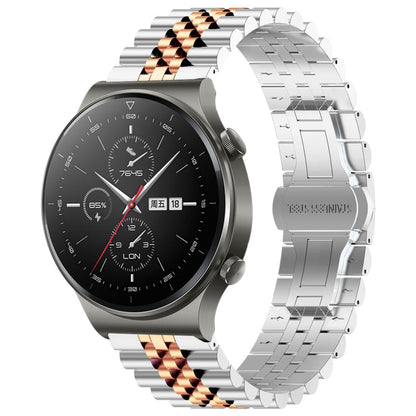 Five Bull Half Round Stainless Steel Watch Band + Strap Removal Tool, For Huawei Watch 3 / 3 Pro, For Huawei Watch GT2 Pro / GT 2e, For Huawei Watch GT 42mm/46mm / GT2 46mm