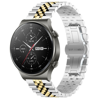 Five Bull Half Round Stainless Steel Watch Band + Strap Removal Tool, For Huawei Watch 3 / 3 Pro, For Huawei Watch GT2 Pro / GT 2e, For Huawei Watch GT 42mm/46mm / GT2 46mm
