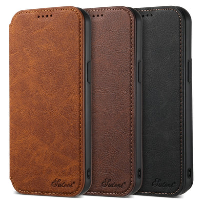 Suteni J06 Multifunctional Leather Magnetic Magsafe Phone Case, For iPhone 12/12 Pro, For iPhone 12 Pro Max, For iPhone 13, For iPhone 13 Pro, For iPhone 13 Pro Max, For iPhone 14, For iPhone 14 Pro, For iPhone 14 Plus