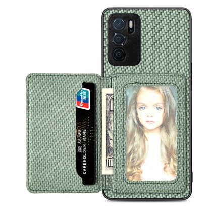 Carbon Fiber Magnetic Card Bag Phone Case, For Honor 80, For Honor Magic4 Lite, For Honor Magic5 Pro, For OPPO A16