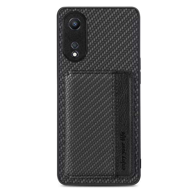 Carbon Fiber Magnetic Card Bag Phone Case, For OPPO A78, For OPPO A94 5G, For OPPO Find X6 Pro, For OPPO Find X6