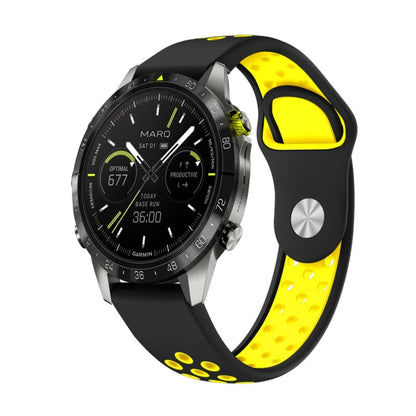 22mm Sports Breathable Silicone Watch Band, For Garmin MARQ Athlete Gen 2, For Garmin Instinct Crossover