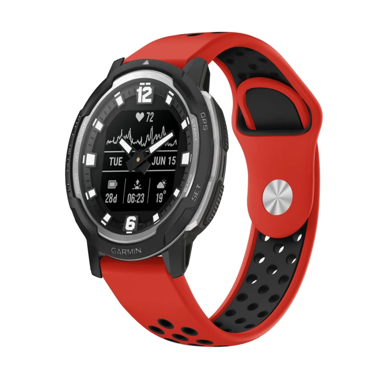 22mm Sports Breathable Silicone Watch Band, For Garmin MARQ Athlete Gen 2, For Garmin Instinct Crossover