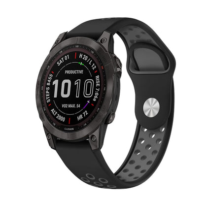 22mm Sports Breathable Silicone Watch Band, For Garmin Instinct Crossover Solar, For Garmin Fenix 7