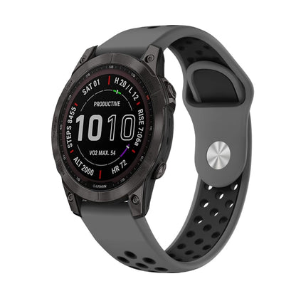 22mm Sports Breathable Silicone Watch Band, For Garmin Instinct Crossover Solar, For Garmin Fenix 7