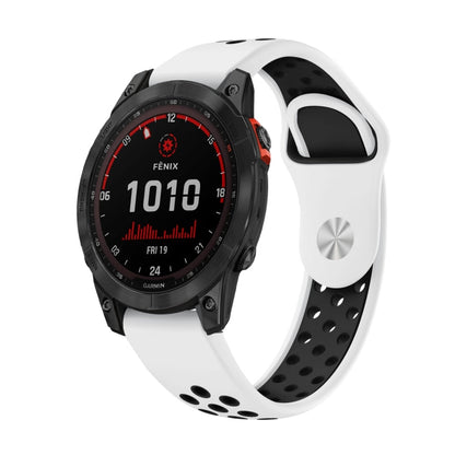 22mm Sports Breathable Silicone Watch Band, For Garmin Fenix 7 Solar, For Garmin Fenix 7 Sapphire Solar