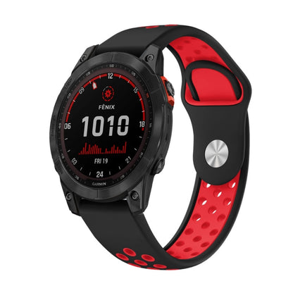 22mm Sports Breathable Silicone Watch Band, For Garmin Fenix 7 Solar, For Garmin Fenix 7 Sapphire Solar