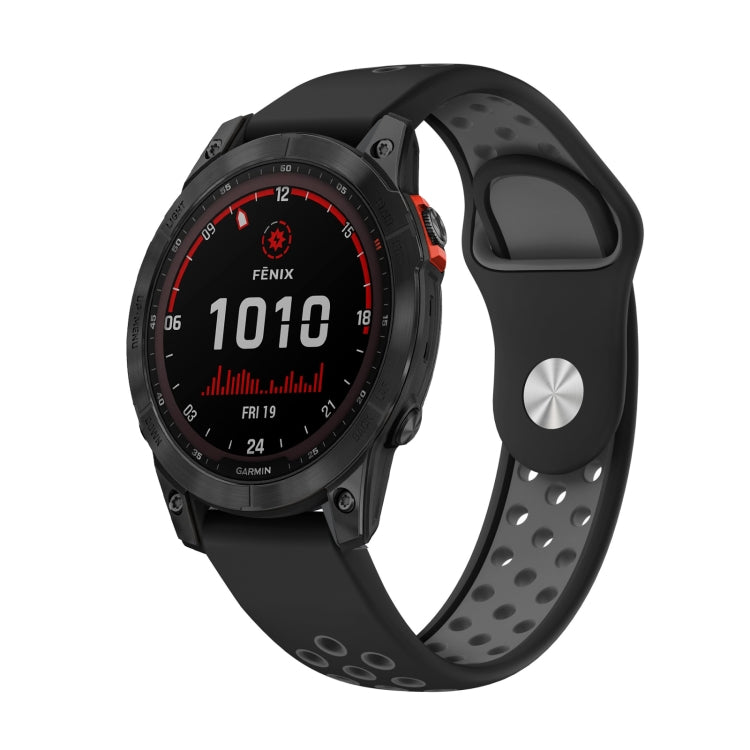 22mm Sports Breathable Silicone Watch Band, For Garmin Fenix 7 Solar, For Garmin Fenix 7 Sapphire Solar