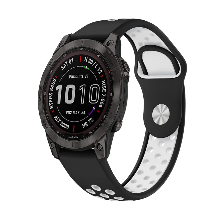 22mm Sports Breathable Silicone Watch Band, For Garmin Fenix 7 Solar, For Garmin Fenix 7 Sapphire Solar