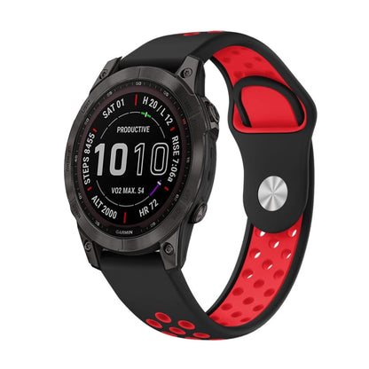 22mm Sports Breathable Silicone Watch Band, For Garmin Fenix 7 Solar, For Garmin Fenix 7 Sapphire Solar