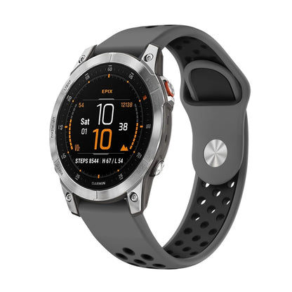 22mm Sports Breathable Silicone Watch Band, For Garmin EPIX Gen 2, For Garmin Approach S62