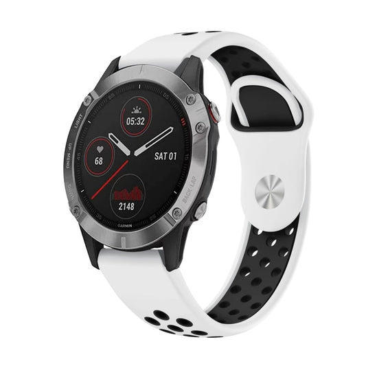 22mm Sports Breathable Silicone Watch Band, For Garmin Fenix 6 GPS, For Garmin Fenix 6 Pro GPS