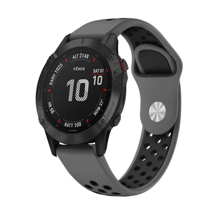 22mm Sports Breathable Silicone Watch Band, For Garmin Fenix 6 GPS, For Garmin Fenix 6 Pro GPS