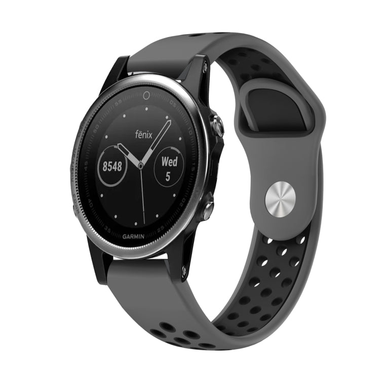 22mm Sports Breathable Silicone Watch Band, For Garmin Fenix 6 Sapphire GPS, For Garmin Fenix 5