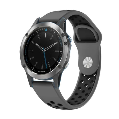 22mm Sports Breathable Silicone Watch Band, For Garmin Quatix 5 Sapphire, For Garmin Forerunner 955